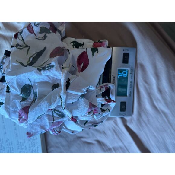 Beach Riot Tulip Floral Wrap Mini Skirt & Crop Top Set White Pink Womens M EUC - Picture 8 of 10